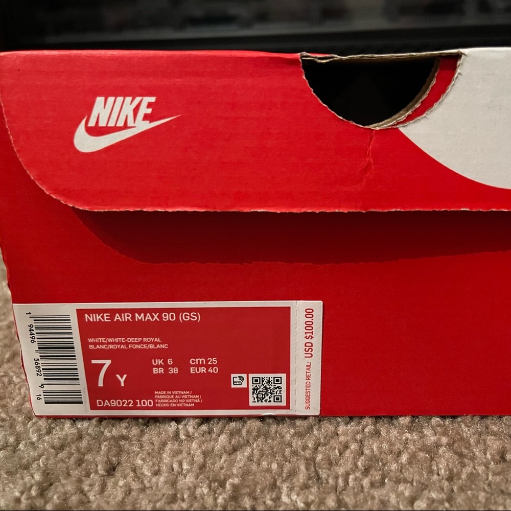 Nike Air Max 90 (GS) size 7 brand new